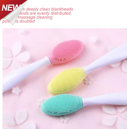 1Pcs Silicone Face Cleansing Brush Exfoliating Nose Clean Blackhead Removal Brushes Skin Care Wash Silicone Brush Skin Care Tool