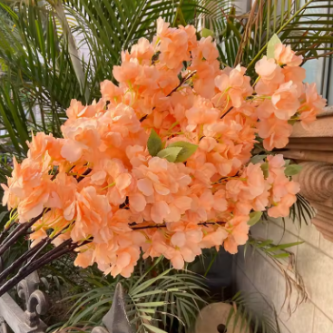 Simulated Flower Cherry Blossom Branch Wedding Living Room Floor Decoration Flower Soft Decoration Flower