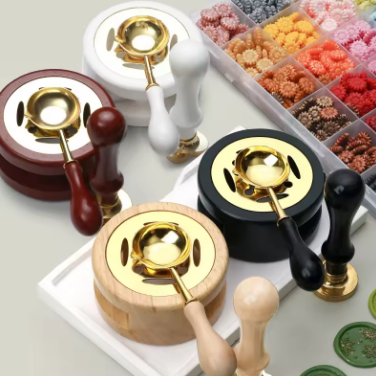 Wax Seal Stamp Set Paint Stamp Supplies Solid Wood Oven Fire Crafts Sealing Wax Wedding Invitation Decoration Supplies