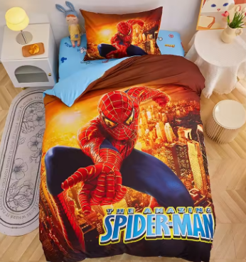 Spider Man Duvet Cover Set,Bedding Set, Soft Microfiber Decorative Comforter Quilt Cover with Zipper 3D Printed Bed Cover