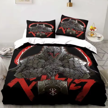 Fashion 3D Printed Anime Berserk King Twin Double Child Bedding Set Microfiber or Polyester Duvet Cover Set Home Textiles