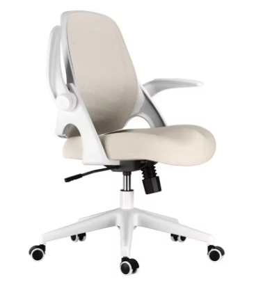 Hbada Office Chair, Desk Chair with Flip-Up Armrests and Saddle Cushion, Ergonomic Office Chair with S-Shaped Backrest, Swive