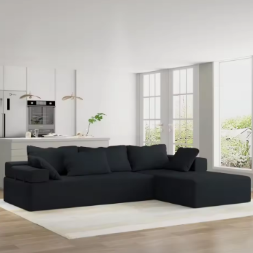 Modern L-Shape Sectional Upholstery Sofa with Freedom Combination Living Room Sofa, Comfy Deep Seat Floor Furniture with