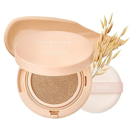 Natural Cover Glow Cushion Foundation | Korean Foundation Makeup | Long-Lasting Buildable Coverage | Lightweight and Moisturizing | Flawless Finish 0.42oz (23N Natural Beige)